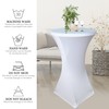 2 Pack White Cocktail Spandex Stretch Square Corners Tablecloth|32"x43" Cocktail