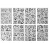 8 Pieces Shrink Wrap Pattern Plastic Art Sheets Cute Animal