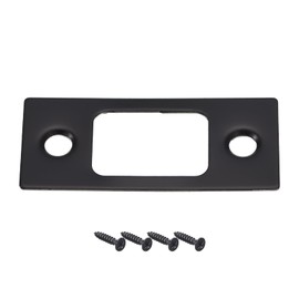 sourcing map Door Strike Plate, 57mm x 25.5mm 201 Stainless Steel Latch Deadbolt Strike Plate for Door Frame Door Jamb, Black