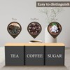 3Pcs Tea Sugar Coffee Canister Set with Bamboo Lids Large