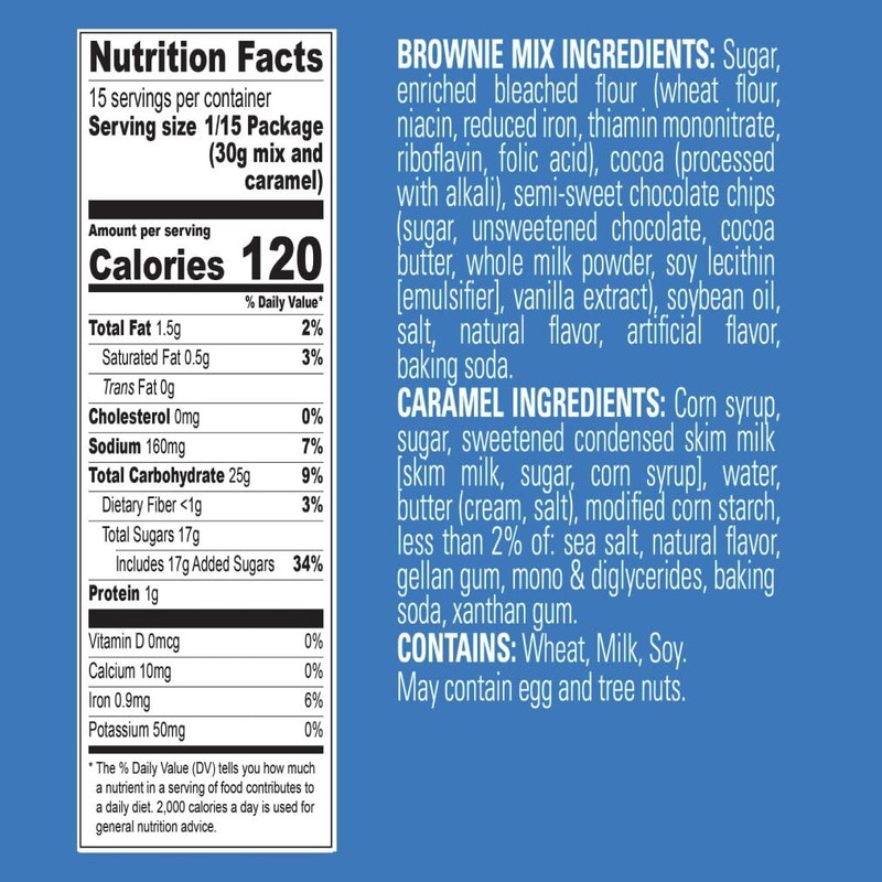 Ghirardelli Salted Caramel Premium Brownie Mix, Includes Salted Caramel Sauce,