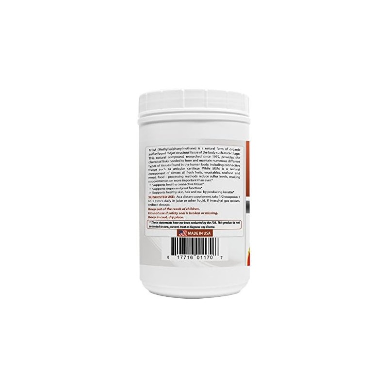 Best Naturals 100% Pure MSM Powder, 1Lb (1 LB (Pack