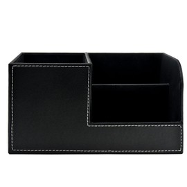 PU Leather Desk Organizer Pen Holder Desk Organizer Pen Pencil Holder Trinket Organizer Organizer for Desk Organizing Office Makeup Dressing Table Stationery Organizer Accessories