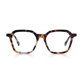 eyebobs - Four Square | Premium Reading Glasses for Men and Women | Square Frame for Wide Faces, Mocha Tortoise Fade, 1.75