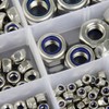 M3-M12 165 Pieces Stainless Steel Nylon Lock Nut Sets, Self-Locking