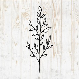 Flower Bouquets Wall Decals - Flower Bouquets Wall Stickers - Minimalistic Minimalist Floral Botanical Leaves Branches Silhouette - Car Window Tumbler Laptop Bedroom Room Home Decor DWSV13271