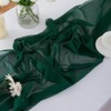 CHUQING Table runner chiffon, dark green, in green, table runner,