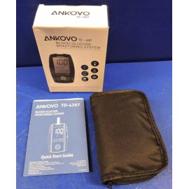 Ankovo NEW Ankovo TD-4267 Blood Glucose Monitor Kit / 100 Strips 100 Lancets / Complete