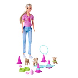Steffi Love Dog Trainer, Toy Doll as Dog Trainer with a Training Course, 3 Dogs and Accessories, 29 cm, from 3 Years