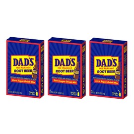SINGLES TO GO! Dad's Old Fashioned Root Beer - Sugar Free Powdered Drink Mix - 3 Boxes with 6 Sticks Per Box - 18 Total Packets - Low Calorie - 0.53 Ounce (Pack of 3)