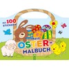 Mein Oster-Malbuch: Mit 100 Stickern und Tragegriff. Das perfekte Oster-Geschenk