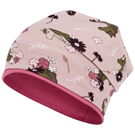 Smarilla Girls' Hat Transition Hat Beanie Horses Cats Dots Spring Autumn, Pink Dusky Pink