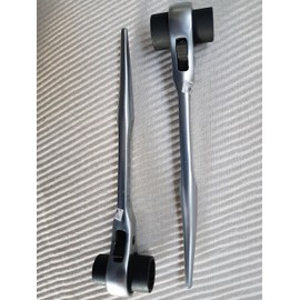 BBI LTD Scaffolding Ratchet Podger Spanner 19mm & 21mm Wrench Steel Podger End 10'' Long UK Seller
