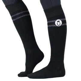 Royal Horsemen Riding Socks for Women and Girls - Ideal Hold Without Slipping - Riding Socks with Organic Cotton and Soft Terry Cloth Sole, GlitterBlack, 35 - 38