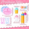15Pcs Baby Doll Accessories Magic Bottle Set,Pretend Play Feeding Toy