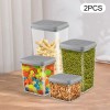 8-piece 4 Sizes Pop Airtight Food Containers With ABS Lid
