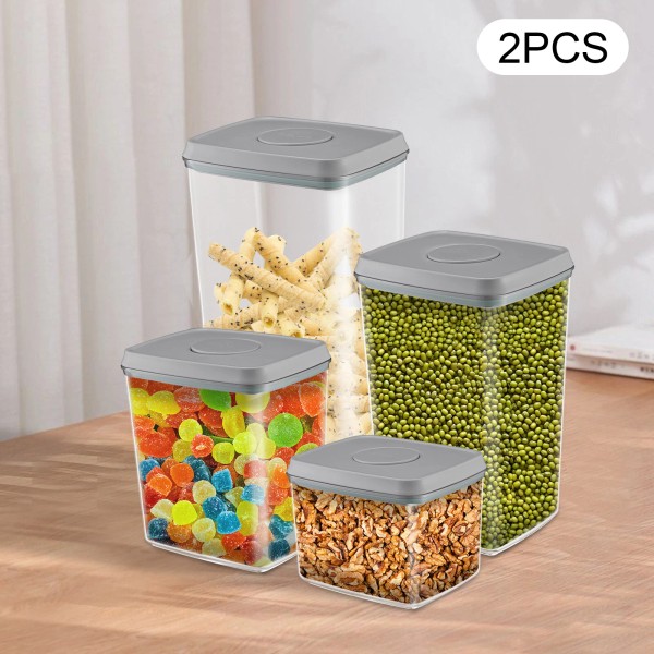 8-piece 4 Sizes Pop Airtight Food Containers With ABS Lid