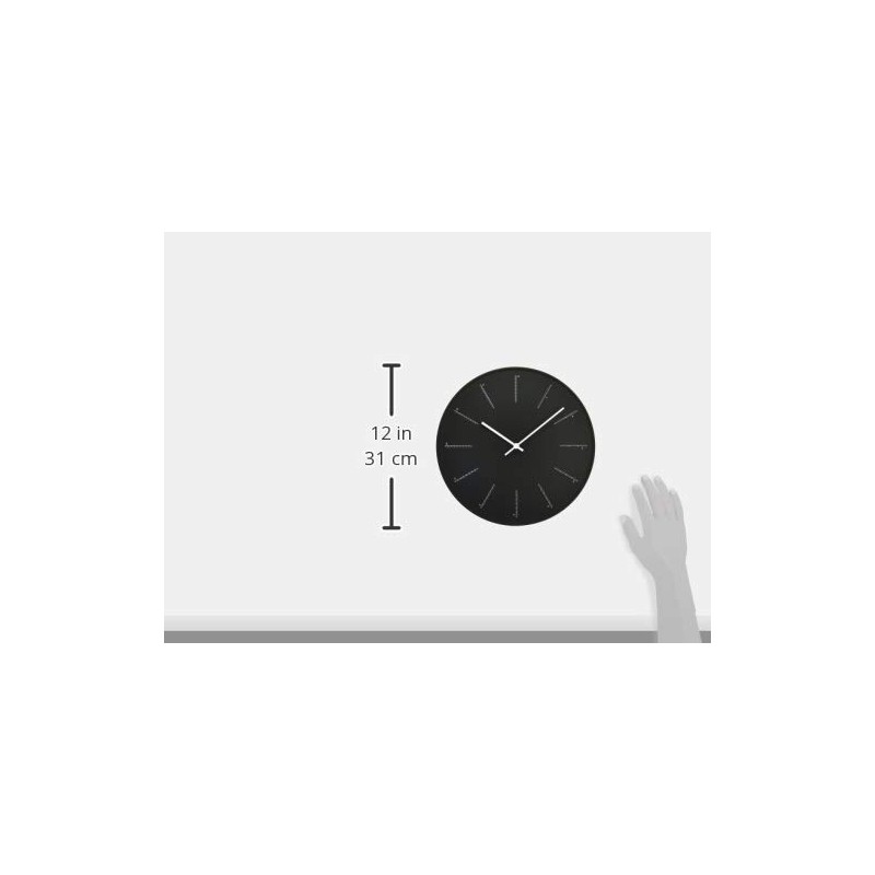 Lemnos Wall Clock Divide Analog Black divide NL17-01 BK Lemnos