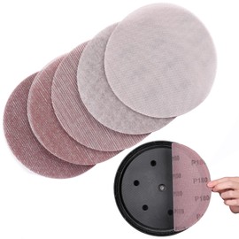 Sruhrak Pack of 25 sanding grids, reticulated Velcro, 225 mm sandpaper, 80/120/180/240/400 grit, sanding discs for drywall sanders, random orbital sanders