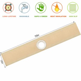 GIVERARE Table Runner, 12x72in Heat-Resistant Woven Vinyl Long Tabletop, Non-Slip Washable PVC Table Runners, Easy to Clean Premium Plastic Dresser Cover for Wedding, Decor, Home, Art (Golden)