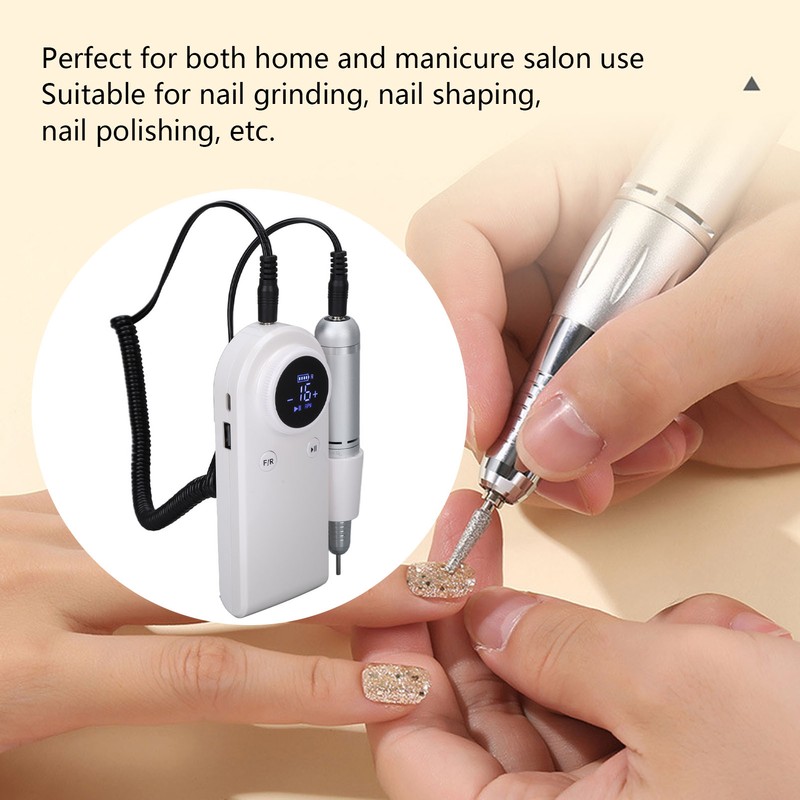 Nail Drill Machine 45000RPM Strong Motor USB Rechargeable Electric Nail