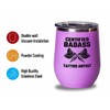 Tattoo Artist Pink Wine Tumbler 12oz - Bdss Tattoo Artist