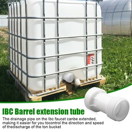 Riisoyu IBC Tank Accessories, IBC Adapter S60 x 6 Extension Spacer Coarse Thread IBC Adapter S60 x 6 Extension Spacer IBC Container Accessories with PVC Seal for Garden Watering