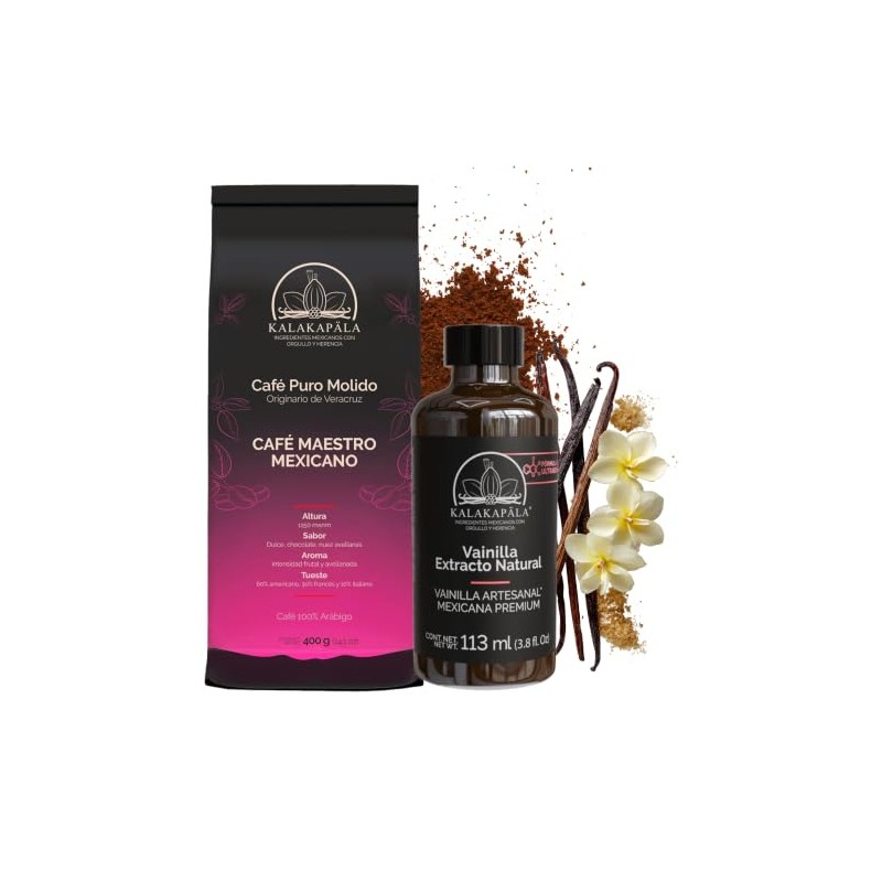 Kalakapäla | Café Arábigo Molido y Extracto Natural de Vainilla