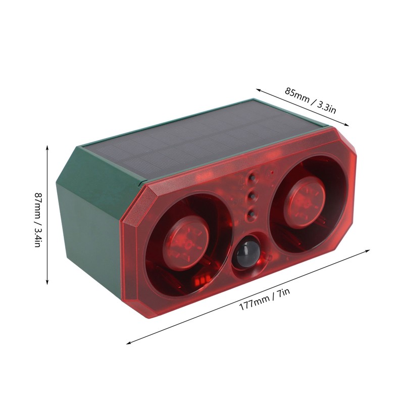 Outdoor Solar Motion Sensor Alarm Waterproof 13 Sounds Dog Barking