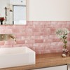 Wallercity Pink Marble Peel and Stick Backsplash 3D Self Adhesive