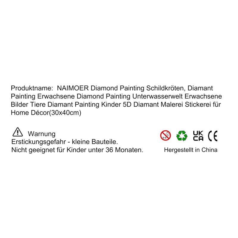 NAIMOER Turtle Diamond Painting Kits for Adults, DIY Full Drill