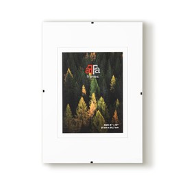 aFFa frames Frameless picture holder with clips for photos and posters, the frame, poster frame, plexiglass, HDF, picture frame 15 x 20 cm, set of 1 pack of 5