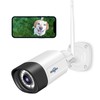 Hiseeu [5MP+2-Way Audio] Outdoor Security Camera Waterproof Home Security CCTV