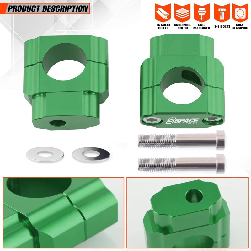 Fewfuss Universal Dirt Bike Handlebar Mounts- Motorcycle Handlebar Riser Mounting