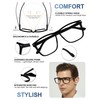 MARE AZZURO Extra Large Square Reading Glasses Men Oversized Readers