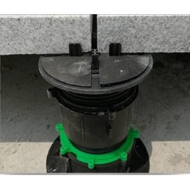 Generic Adjustable Plastic Pedestal | Floor Slate Support, Deck Leveler Lift Pedestal | Paver Extender | Ideal for Indoor and Outdoor Use - Sturdy Corrosion-Resistant Pedestal - (Pack of 8), Black