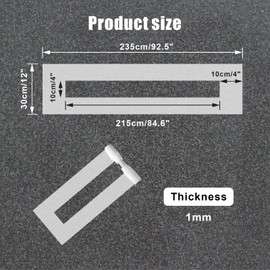 4 x 92 Inch Parking Lot Line Stencil,Foldable Reusable Silicone Template for Painting Parking Spaces Pavement Straight Striping Paint on Asphalt Concrete