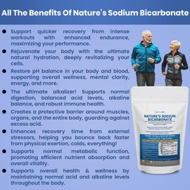 Nature’s Sodium Bicarbonate Organic Use Aluminum Free Baking Soda. No Chemical Pure Baking Soda Powder For Health & Wellness. Sodium Bicarbonate 2 lb