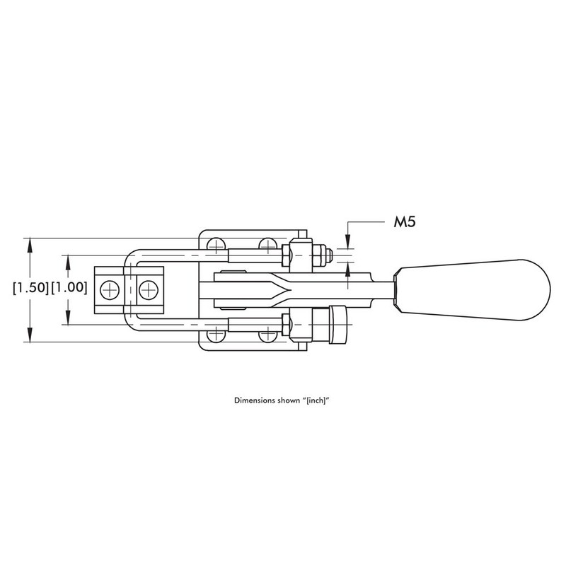 DE-STA-CO 331 Pull Action Latch Clamp with Latch Plate and