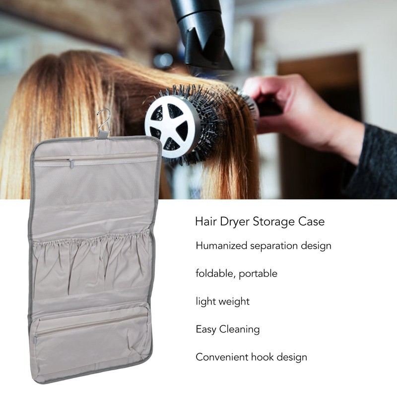 Hair Dryer Storage Case Foldable Portable Humanized Separation Design Travel