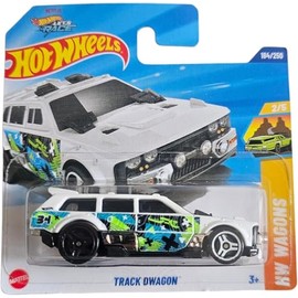 Hot Wheels Track Dwagon Die-Cast Car, HW Wagons Series 2/5, White with Graphics, 184/250
