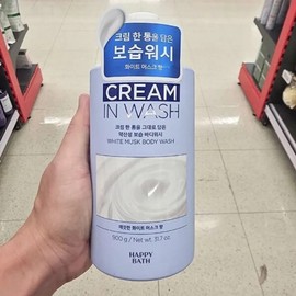 Happy Bath Cream-in Wash White Musk Body Wash 900g 203141 / 해피바스 크림인 워시 화이트 머스크 바디워시 900g 203141