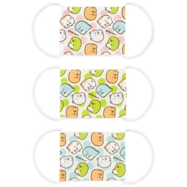 Skater MSKG0 Gauze Mask for Toddlers & Babies, Ages 2 - 4 Years, 3 Masks, Antibacterial, Design: Sumikko Gurashi, 3.5 x 2.6 inches (8.8 x 6.5 cm)