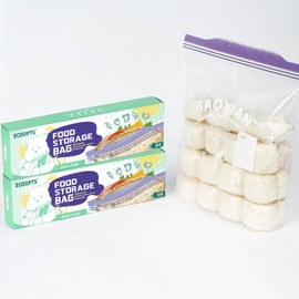 50×Zip Gallon Freezer Bags | Ultra Strong Food Storage Bags with Double Zip | Airtight, Leakproof, BPA Free Plastic Food Bags (25 * 27 cm)