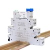 (2Pcs) Relay 12V Din Rail;Silm;DC 12V;HF41F/12-ZS 5 Pin 1NO 1NC