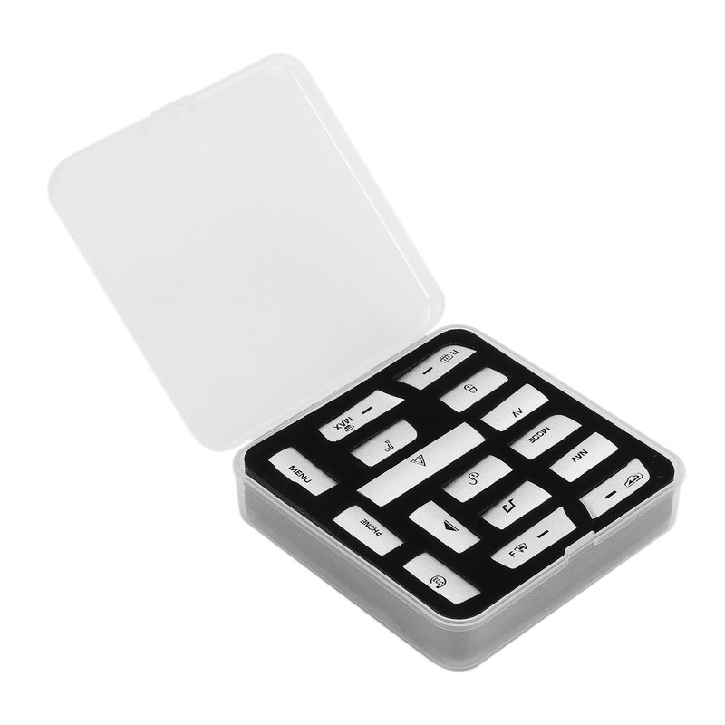 16pcs/Set Air Conditioner Button Switch Cover Silver Replacement for Jaguar