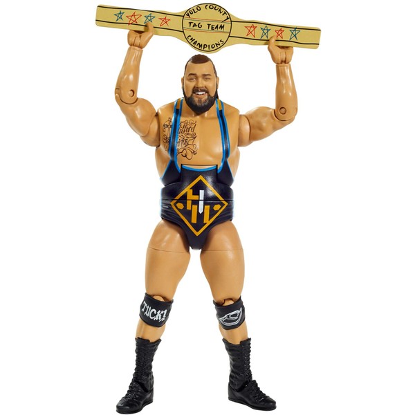 WWE Heavy Machinery Otis Elite Series #76 Deluxe Action Figure with Realistic Facial Detailing, Iconic Ring Gear & Accessories