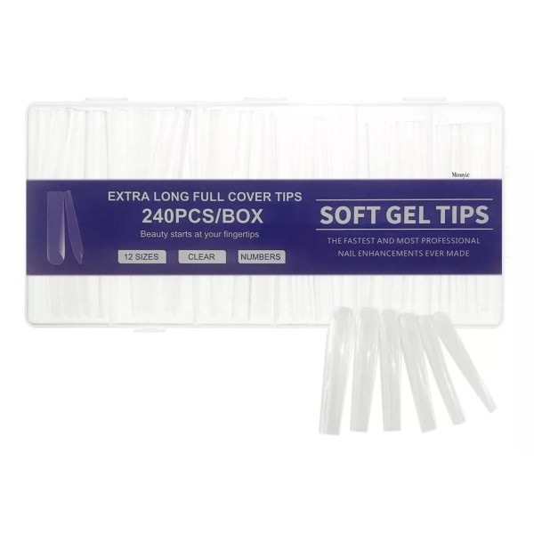 Soft gel tip Tips De Gel Suave Soft Tips En Caja Con Uñas Postizas 240 Pz Color 4