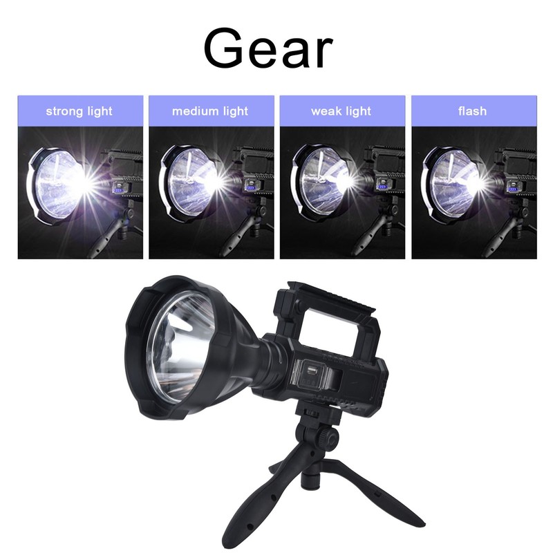 P50 LED Searchlight Smart Power Display Super Bright Handheld Spotlights