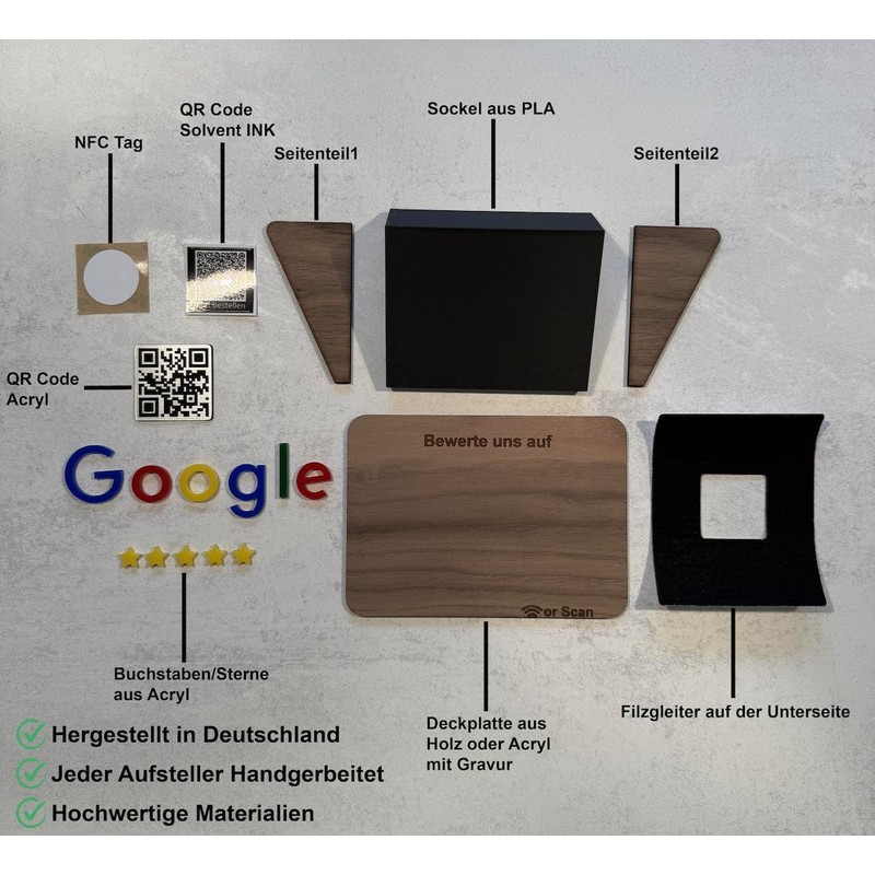 Google Review Sign Stand for Businesses Shops Restaurants to Get
